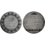 William Elland, a Georgian penny, smoothed and engraved both sides with pin-pricked legend: ‘Wm