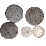 Animals - Dogs, Georgian halfpennies (3), smoothed and engraved both sides, dog to l., barking, rev.