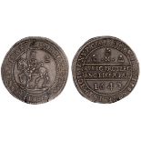 Charles I, half pound, Oxford mint, mm. plume/-, 1642, crowned figure of king on horseback l.,