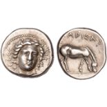 Thessaly, Larissa (400 – 344 BC), drachm, head of nymph Larissa, three-quarter face to l., with