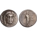 Caria, Hidrieus (351 – 344 BC), didrachm, laur. head of Apollo three-quarters r., rev. Zeus