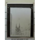 Stephen Wiltshire: Original pen illustration of St Patrick's Cathedral,