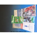 A quantity of mainly cup final football programmes featuring Manchester United, Nottingham Forest,