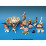A collection of birds including Goebel,