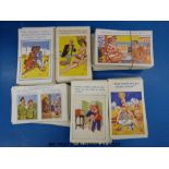 A large collection of humorous postcards including McGill, Trow, Bob Wilkin,