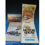A quantity of automobilia to include 1960's/70's motor show reports, various Austin, Fiat, Triumph,