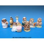 Eight Beswick Beatrix Potter figures including Old Mr Pricklepin,