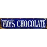 A large Fry's chocolate enamel advertising sign (51 x 230cm)