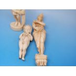 Three European ivory carvings to include a classical nude,