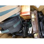 A collection of cameras, lens, accessories bags etc including Canon Eos 100, Canon Eos, 101.