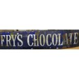 A Fry's Chocolate blue enamel sign (51 x 230cm)