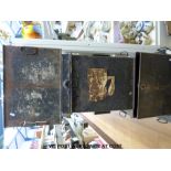 A metal deed/document box marked S.