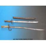 Two 19thC bayonets including a French 1874 pattern example