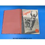 Bound volume of 13 editions of German  propaganda magazines, Signal and Die Wehrmacht,