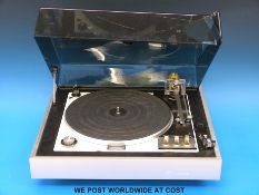 Garrard zero 100s turntable with customised additional stylus, broken cover.