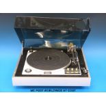 Garrard zero 100s turntable with customised additional stylus, broken cover.