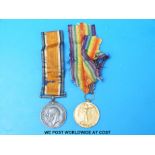 A pair of WWI medals awarded to Pte F Harris 8th South African Infantry