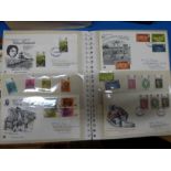 A large quantity of GB first day covers in four albums,