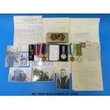 A WWII Naval Distinguished Service Medal group, awarded to SSX 32477 T.W.Hancox A.