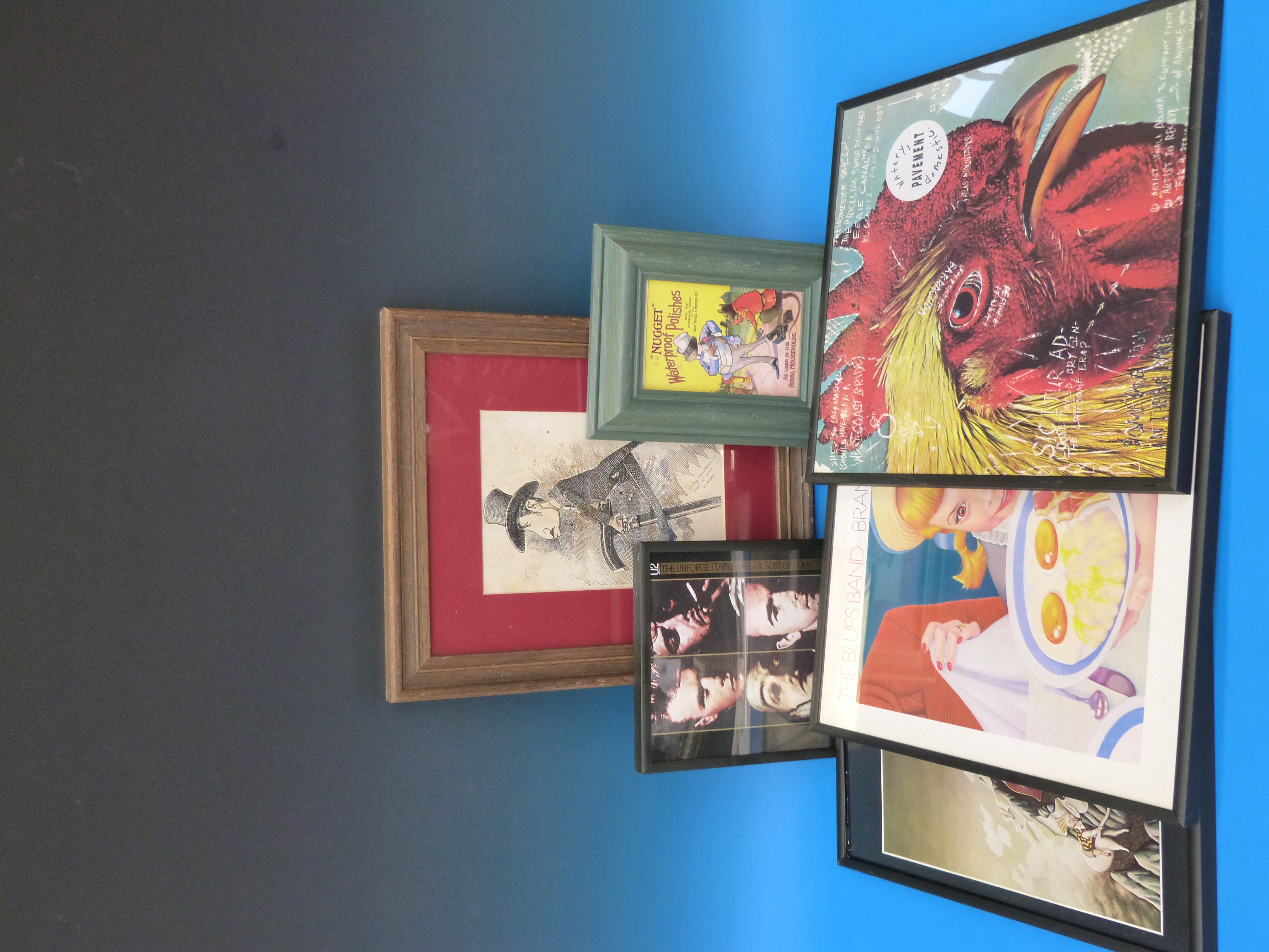 A collection of framed and glazed LP album covers. - Image 2 of 3