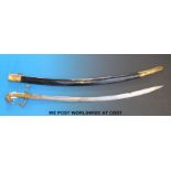 A replica early 18thC Cavalry or Scots Regiment band sword