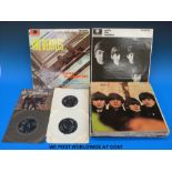 A collection of 12x Beatles and solo LPs together with 7x singles and a French EP.