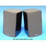 A pair of Acoustic Energy AEGO T satellite speakers.