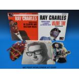 Approximately 100 pop records, many original 1950's and 1960's flip back sleeves; Buddy Holly,