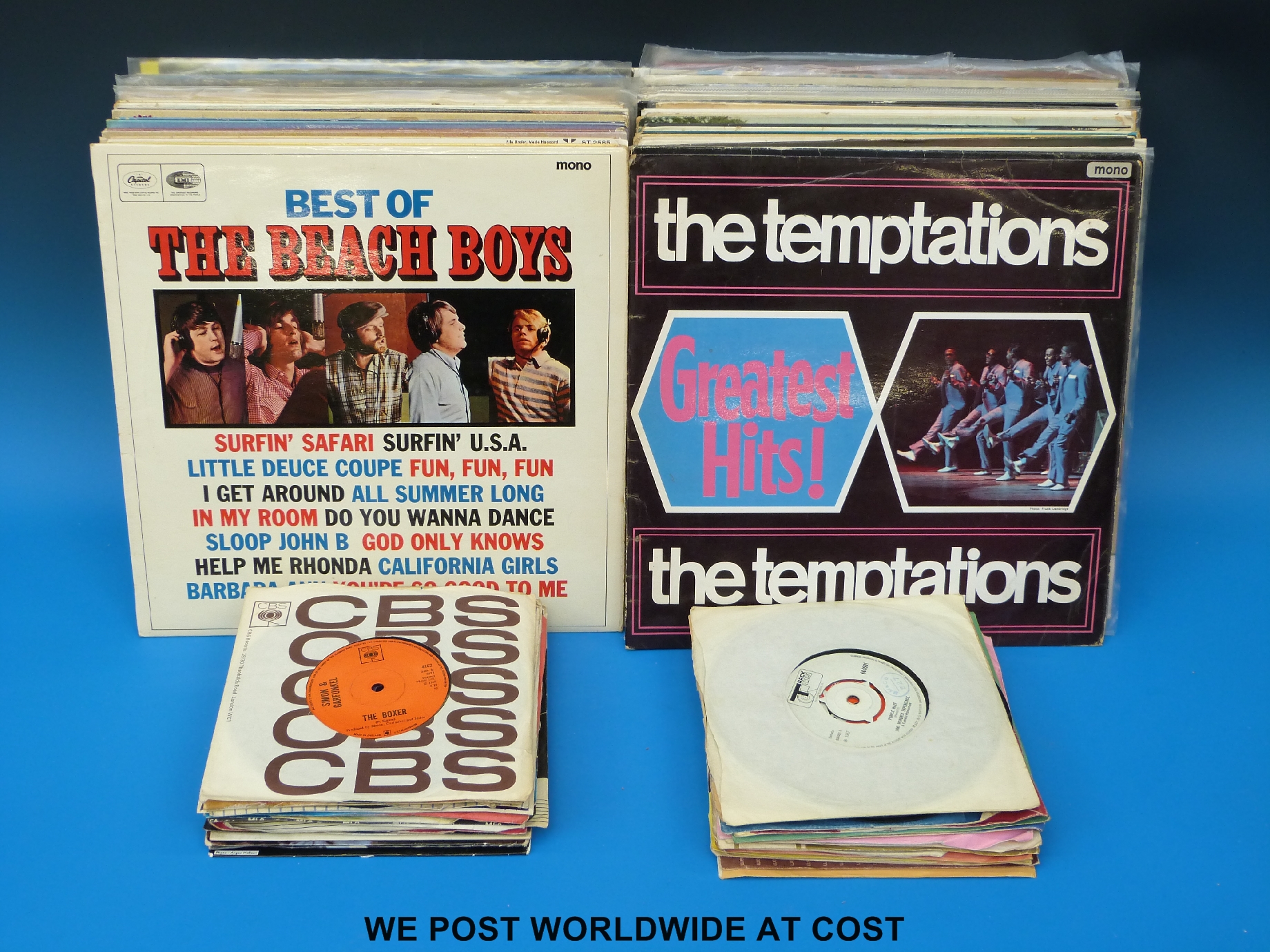 A collection of about 70x LPs, 30x 7” singles and EPs from the 1950s to 1970s.