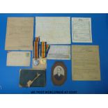 A WWI pair of medals awarded to 375691 Pte T.H.