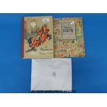 Two schoolboy stamp albums of all world stamps and a quantity of loose stamps.