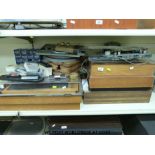 A sundry and large selection of hi-fi parts and equipment to include deck bases, turntables,