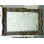 A rust effect large picture frame (overall size 123 x 183cm)