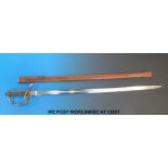 An anonymous 1821 pattern light cavalry / artillery officer's sword with open worked guard,