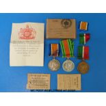 A WWI medal group comprising 1914 -18 medal and Merchantile Marine medal both awarded to John C