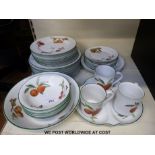 A quantity of Royal Worcester Evesham Vale dinnerware, including dinner plates, bowls etc,