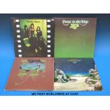 Four Yes LPs to include: “The Yes Album” (Red/maroon label);