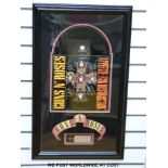 An autographed montage of the Guns 'n' Roses album Appetite for Destruction.