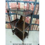 A 19thC rosewood or similar shelf unit (W46 x H86cm)