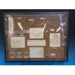 'Hooks, Lines and Sinkers' fishing display cabinet with examples of line, hooks,