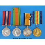 A believed family medal group comprising WWI pair awarded to 63858 2 AM FG Smith RAF and WWII