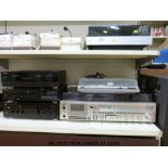 A quantity of hi-fi equipment to include Pioneer, JVC L-AX3 turntable,