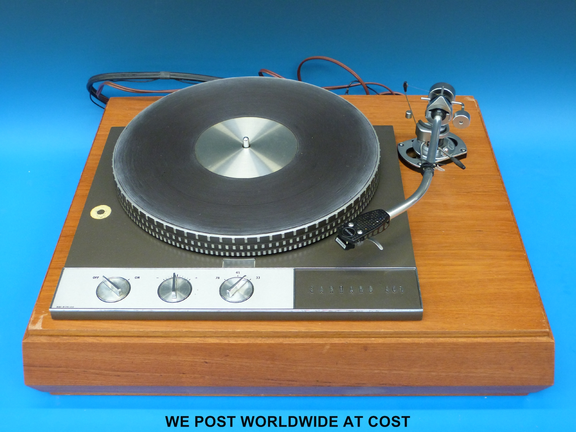 Garrard 401 turntable, fitted with an SME 3009 stylus, with instruction manual.