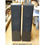 A pair of Mission 704 active tower loudspeaker