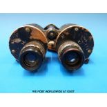 A pair of 7 x 50 Kriegsmarine WW2 binoculars (Porro II type) marked to the left side "M28538 N"