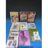 A collection of books and catalogues relating to picture postcards,