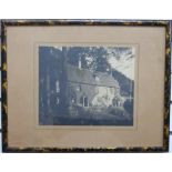 A tortoiseshell effect picture frame containing a picture of The Firs, Theescombe,