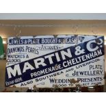A large enamel advertising sign for Martin & Co.
