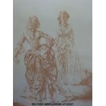 Russell Flint print 'Theroigne & Lucille' inscription verso 'limited edition No.