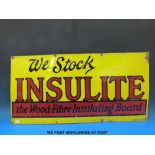 An Insulite enamel advertising sign (38 x 77cm)